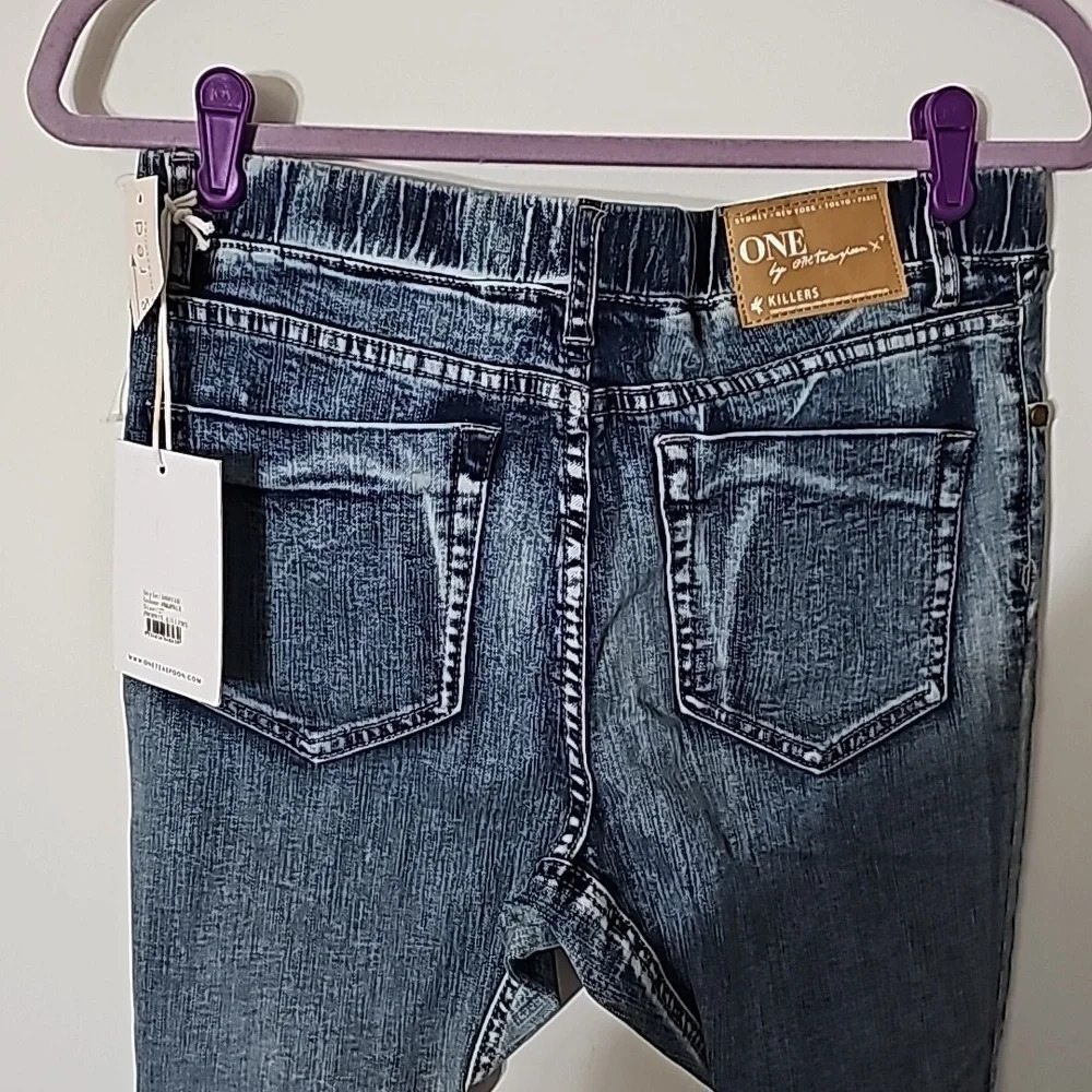 One Teaspoon Phoenix Killers Denim Jogger Pants NWT - Picture 7 of 10